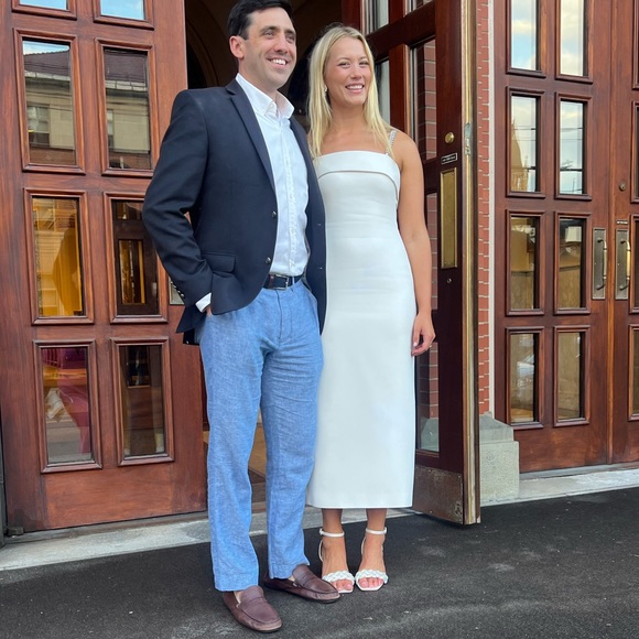 David Koma Crystal Embellished Flame-Strap Midi Dress size 8 - Picture 3 of 5